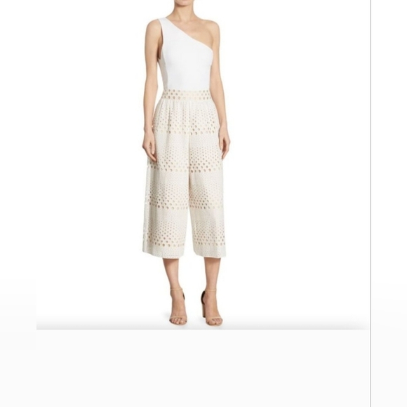 New Alice and Olivia Women's Wide Leg Pants in White Size - Picture 2 of 12